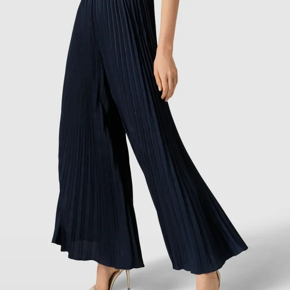 Michael Kors Navy Blue Pleated Jumpsuit - Picture 5 of 11